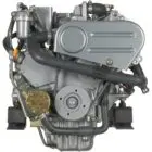 A close-up view of an engine with various components and hoses.