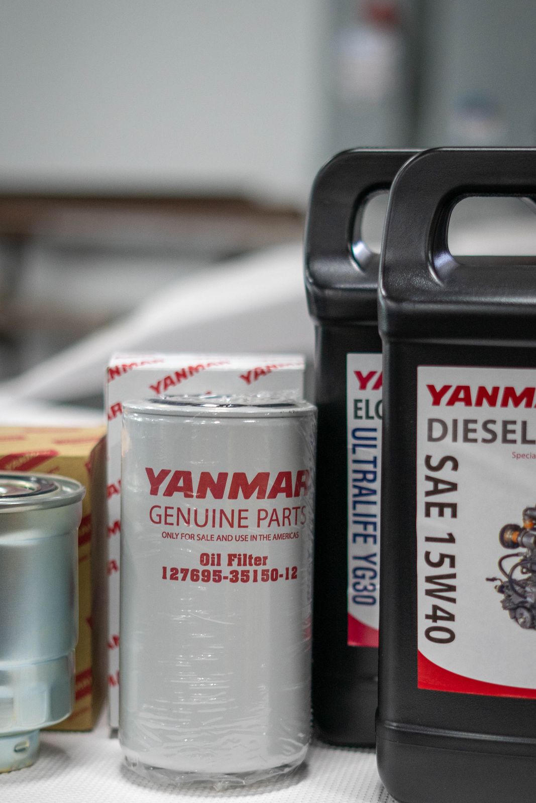 YANMAR genuine oil filters and diesel engine oil